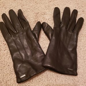 Leather Coach Gloves